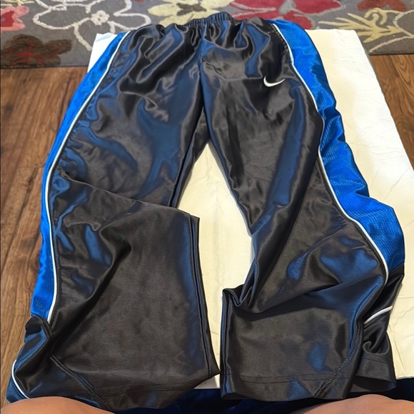 Nike Blue and Black Joggers with Elastic Waistband - Picture 1 of 2